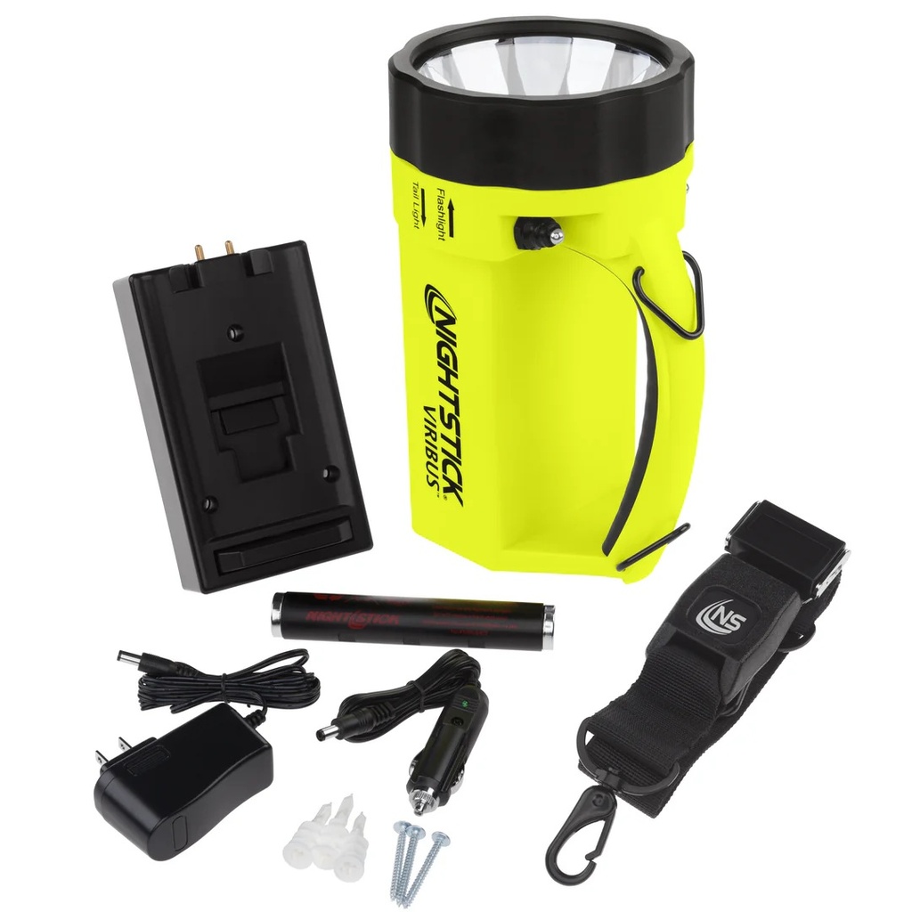 Nightstick, VIRIBUS 80 Intrinsically Safe Dual-Light Lantern - Li-Ion, Lime Green - UL913 / ATEX Zone 0, 5580G