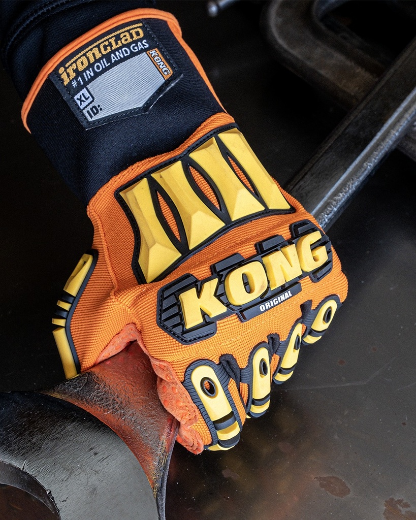 Ironclad, SDX2 Kong Original, Impact Work Gloves, PVC/PU Dot Leather Palm, EN 4242AP