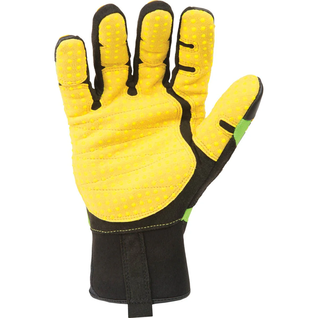 Ironclad, SDXC Cut Resistant, Impact Work Gloves, PVC/PU Dot Leather Palm, EN 3X44CP