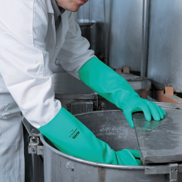 Mapa Professional, Ultranitril 480, Chemical Gloves, Nitrile, Green, 46cm