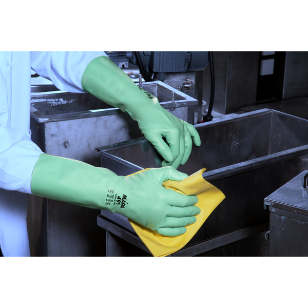 Mapa Professional, Ultranitril 491, Chemical Gloves, Nitrile, Green, 37cm