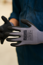 FlemX, FlemDex, Knitted Work Gloves, Sandy Nitrile Palm, EN 4121