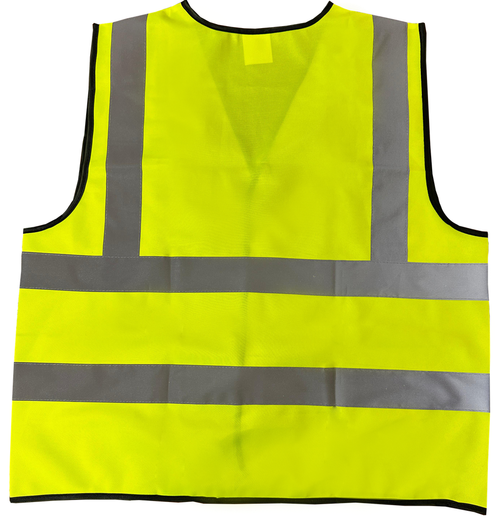 FlemX, Safety Vest B01, Velcro Front, 2inch Reflective Tape, Lime Green