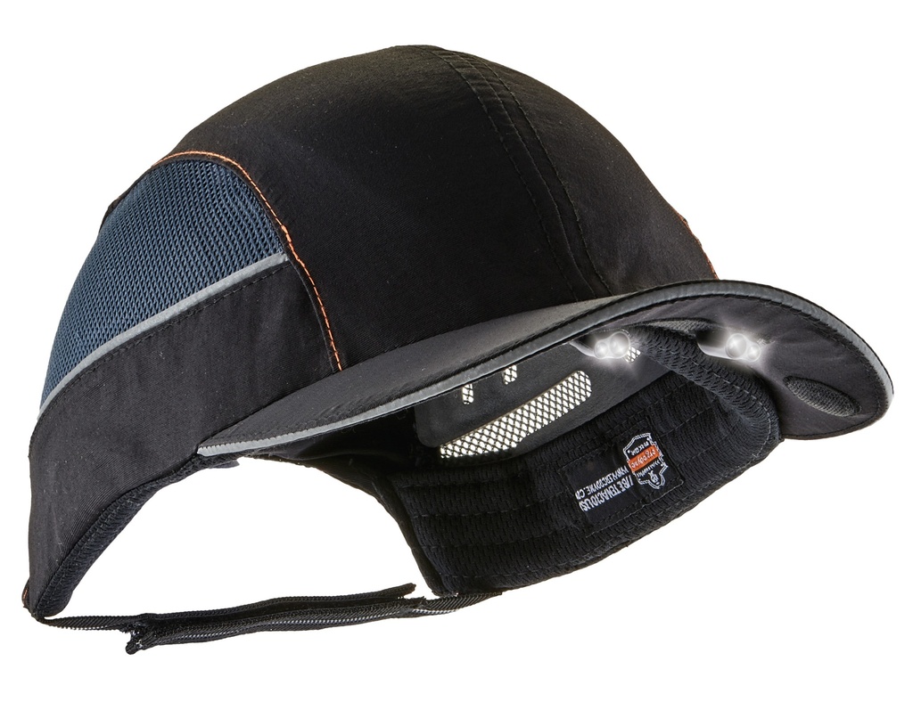 Ergodyne, Skullerz® 8960 Bump Cap Hat - LED Lighting, Short Brim - 50MM, Black