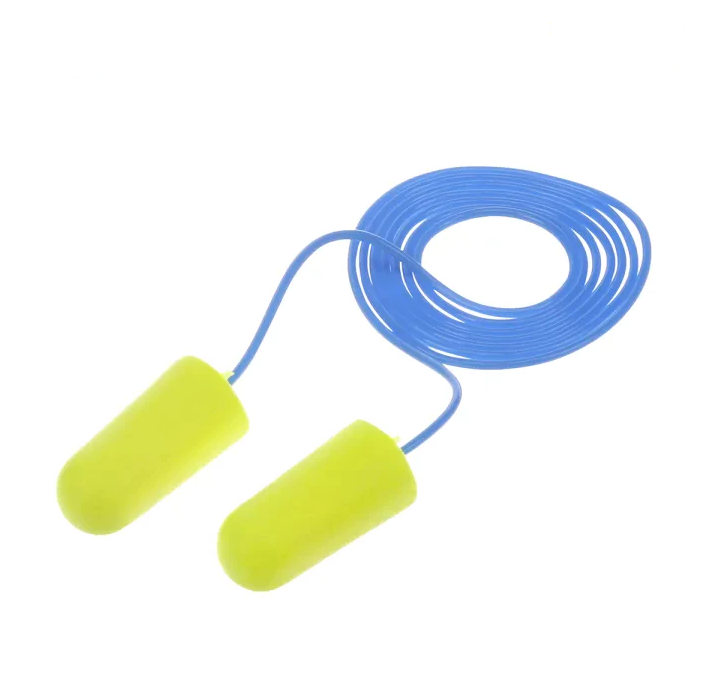 3M, 311-1250, E-A-Rsoft Yellow Neons Foam Earplugs, Corded, Regular, 200pairs/box