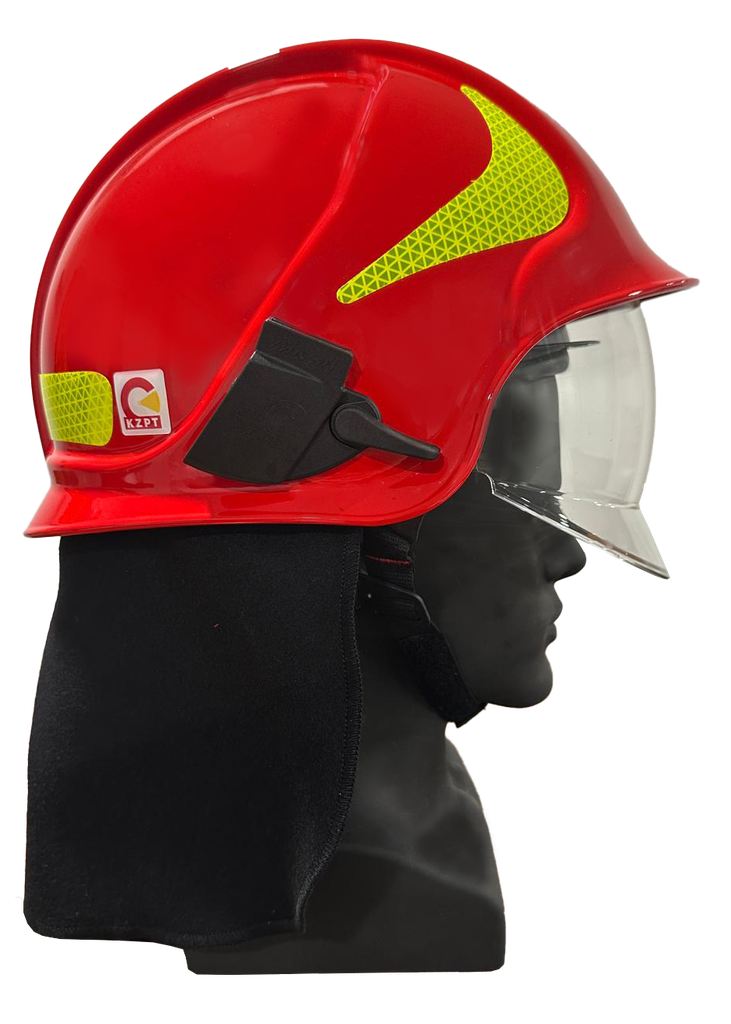 Brandbull, Calisia Vulcan CV102, Fire Helmet, Red with Yellow Reflective