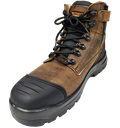 Victory, ProStep VD203, Mid-cut Safety Shoes, Side-Zip with Lace, S3S HRO, Brown