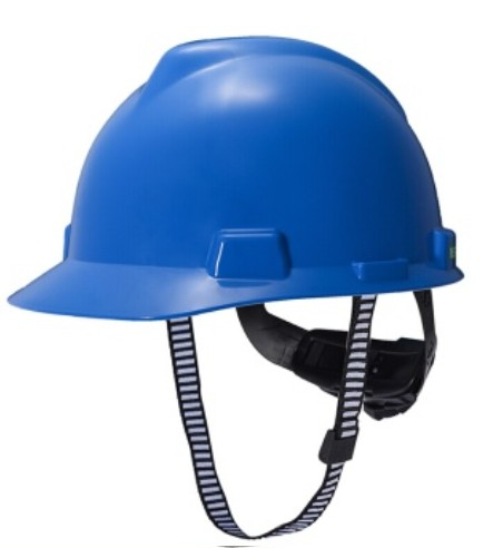 MSA, V-Gard Helmet With Ratchet and Chin Strap