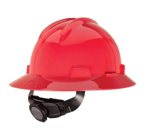 [WEBSITE] MSA, Full Brim Helmet With Ratchet, Red Colour