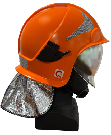 [WEBSITE] Brandbull, Calisia Vulcan CV103, Fire Helmet, Hi-Vis Orange with White Reflective