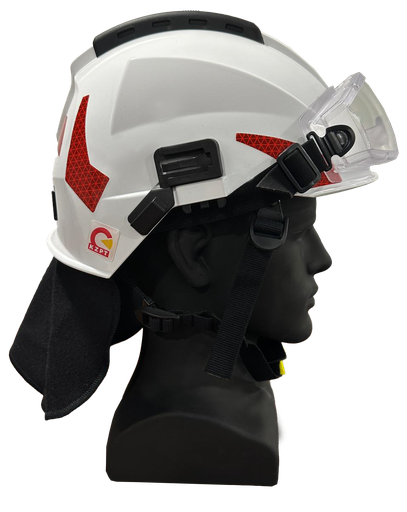 [WEBSITE] Brandbull, Tytan NEO HTM 103, Fire Helmet, White with Red Reflective