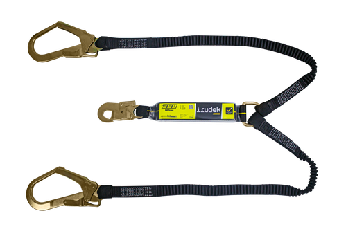 [WEBSITE] Irudek, ABE-FLEX 398, Double Connecting Lanyard, Energy Absorber, Elastic Sling, Scaffold Hook, 140CM to 180CM