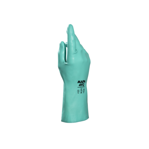 Mapa Professional, Ultranitril 492, Chemical Gloves, Nitrile, Green, 32cm